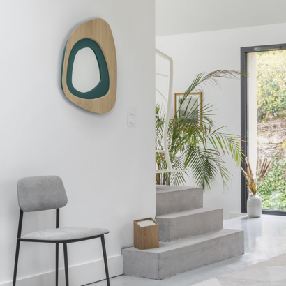 Ambiance miroir Galet Ardoise Marine