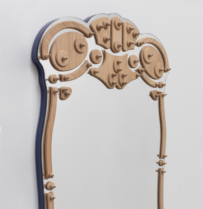miroir d'exception en bois massif fabrication artisanale sewn mirror drugeot revelations