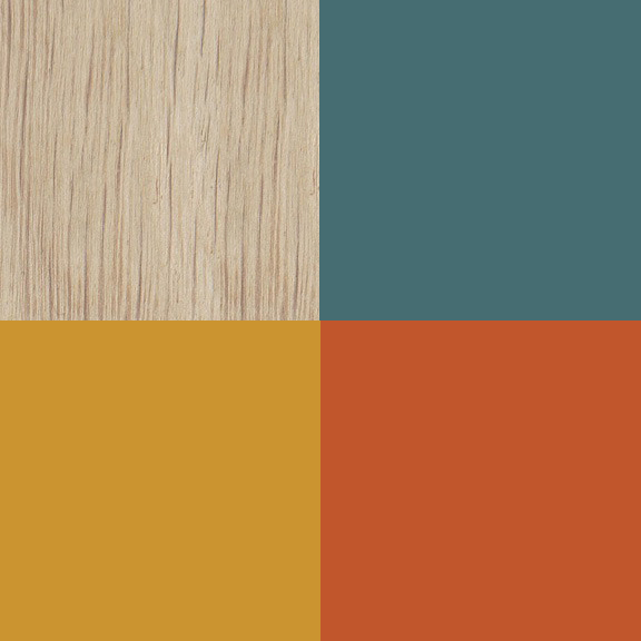 Option 2 - Bois, Fougère Marine, Lichen Doré, Rouge Ambré
