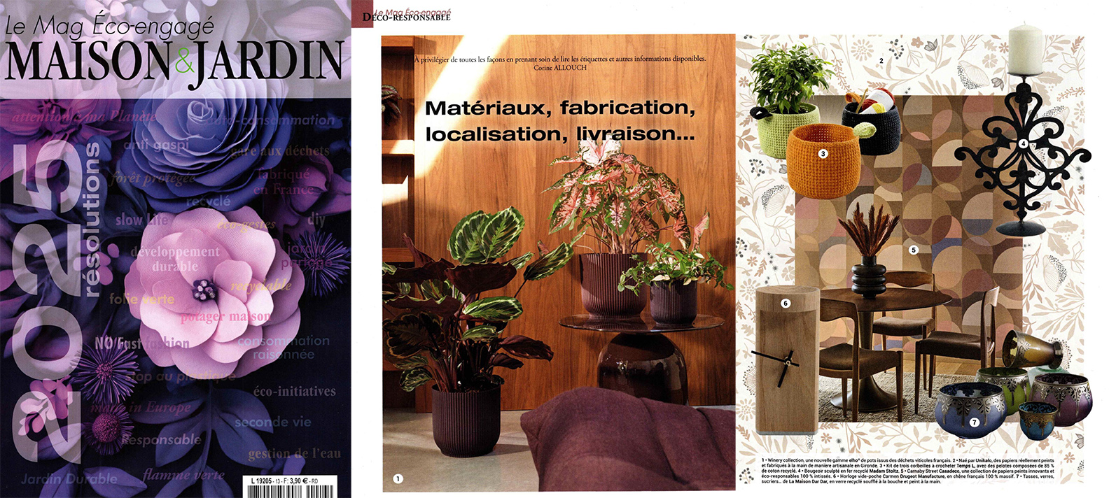 horloge vide-poches CARMEN dans article Mag Éco-engagé Maison&Jardin