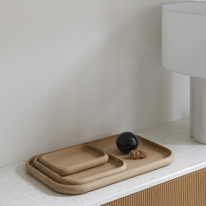 plateau décoratif bois BENTO plateau décoratif BENTO objet déco bois massif vide-poches idée cadeau tendance
